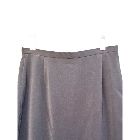 Vintage Ultimate Concept Black‎ Basic Zip Back Slit Midi gathered Skirt - Picture 6 of 12